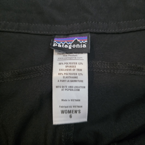Patagonia Black Capri Pants Lightweight Size 8 - Picture 7 of 14